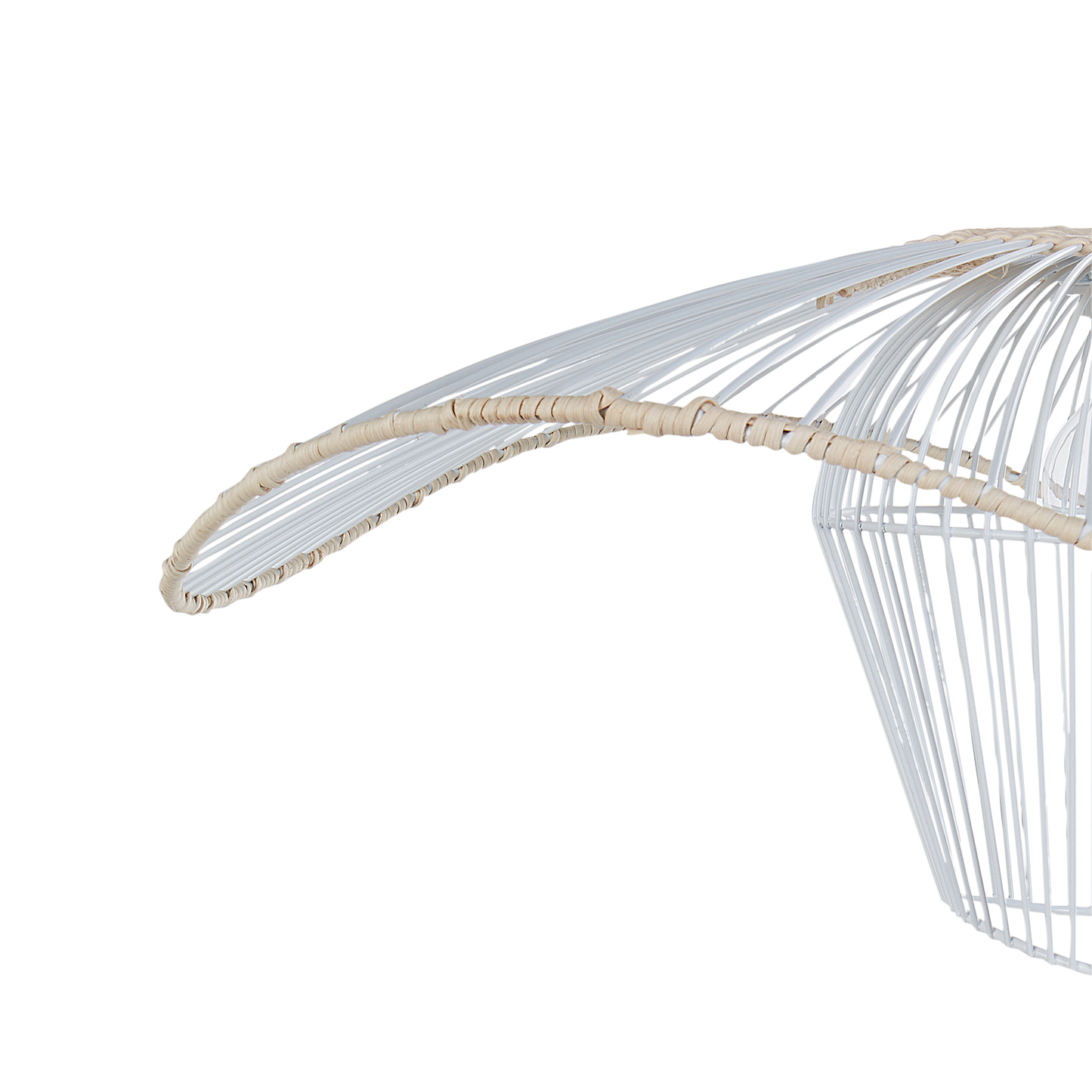 Pentant Black Pendant Lamp With Metal And Rattan Shade