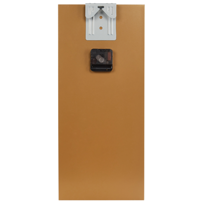 Gold Wall Clock 22 x 50cm Minimalist Rectangular Design