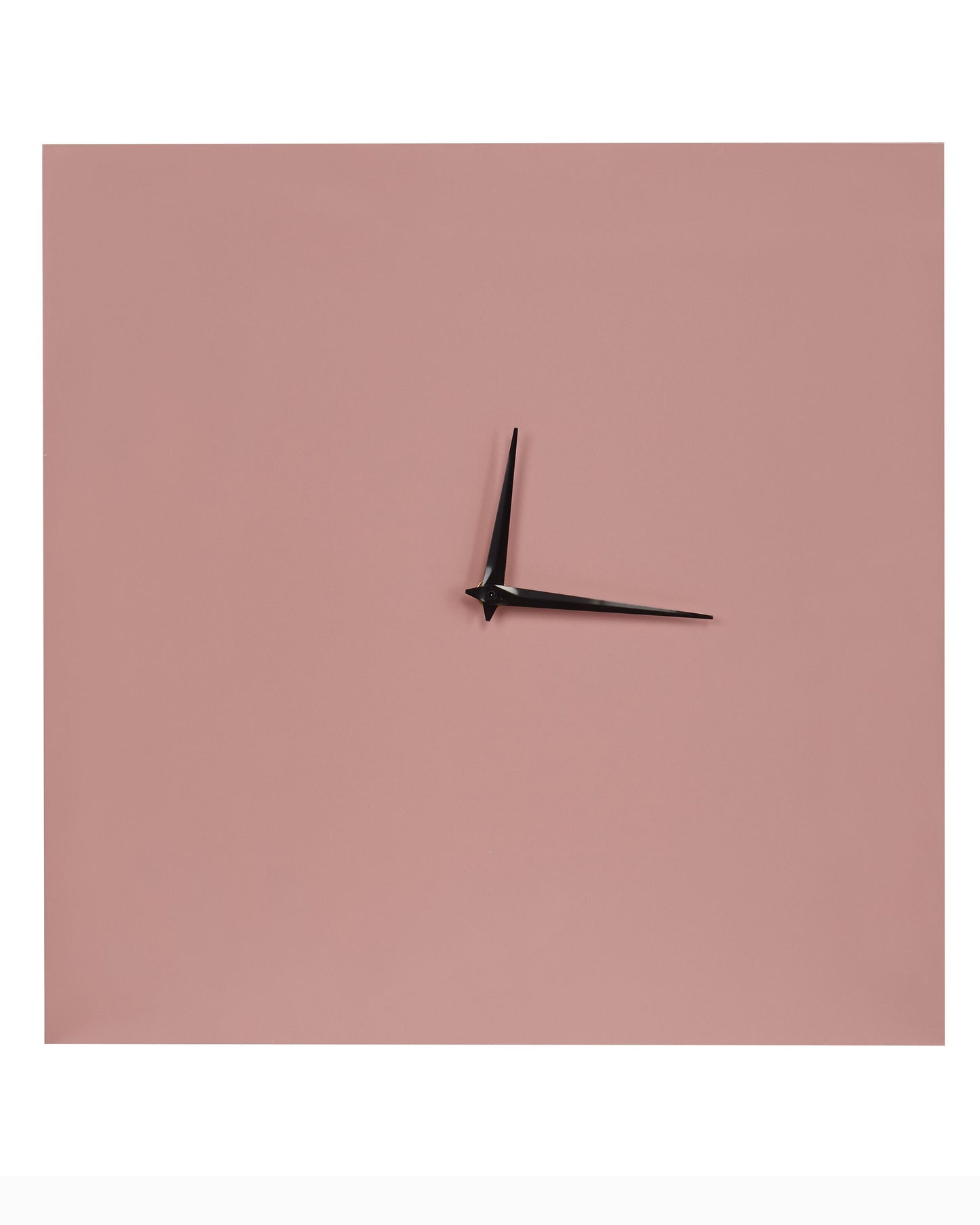 Pink Iron Frame Wall Clock 40 x 40cm Minimalist Square