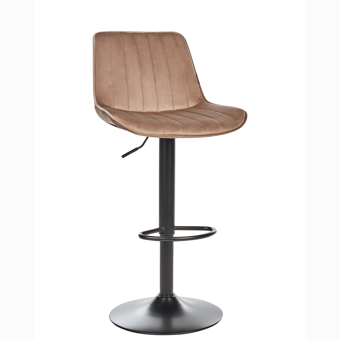 Light Brown Velvet Bar Stools 2 Pack Height Adjustable
