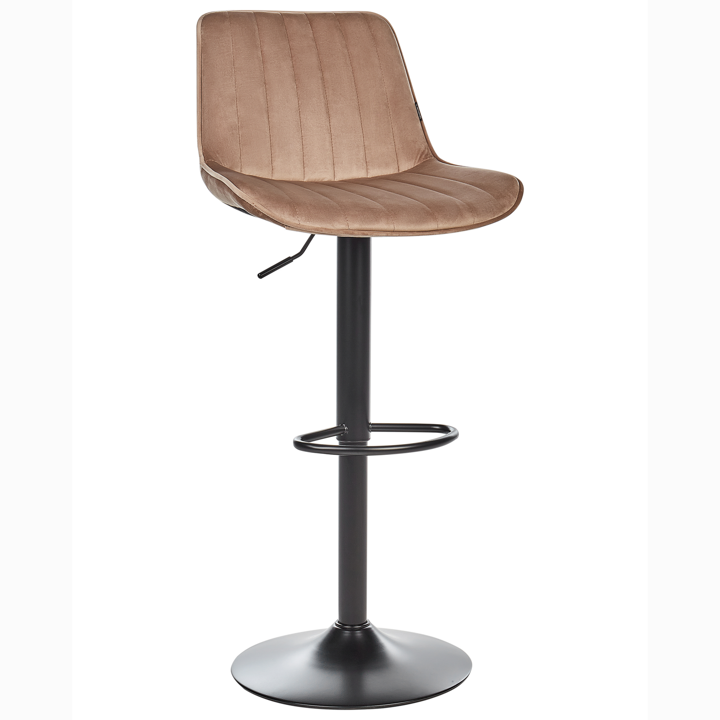 Light Brown Velvet Bar Stools 2 Pack Height Adjustable