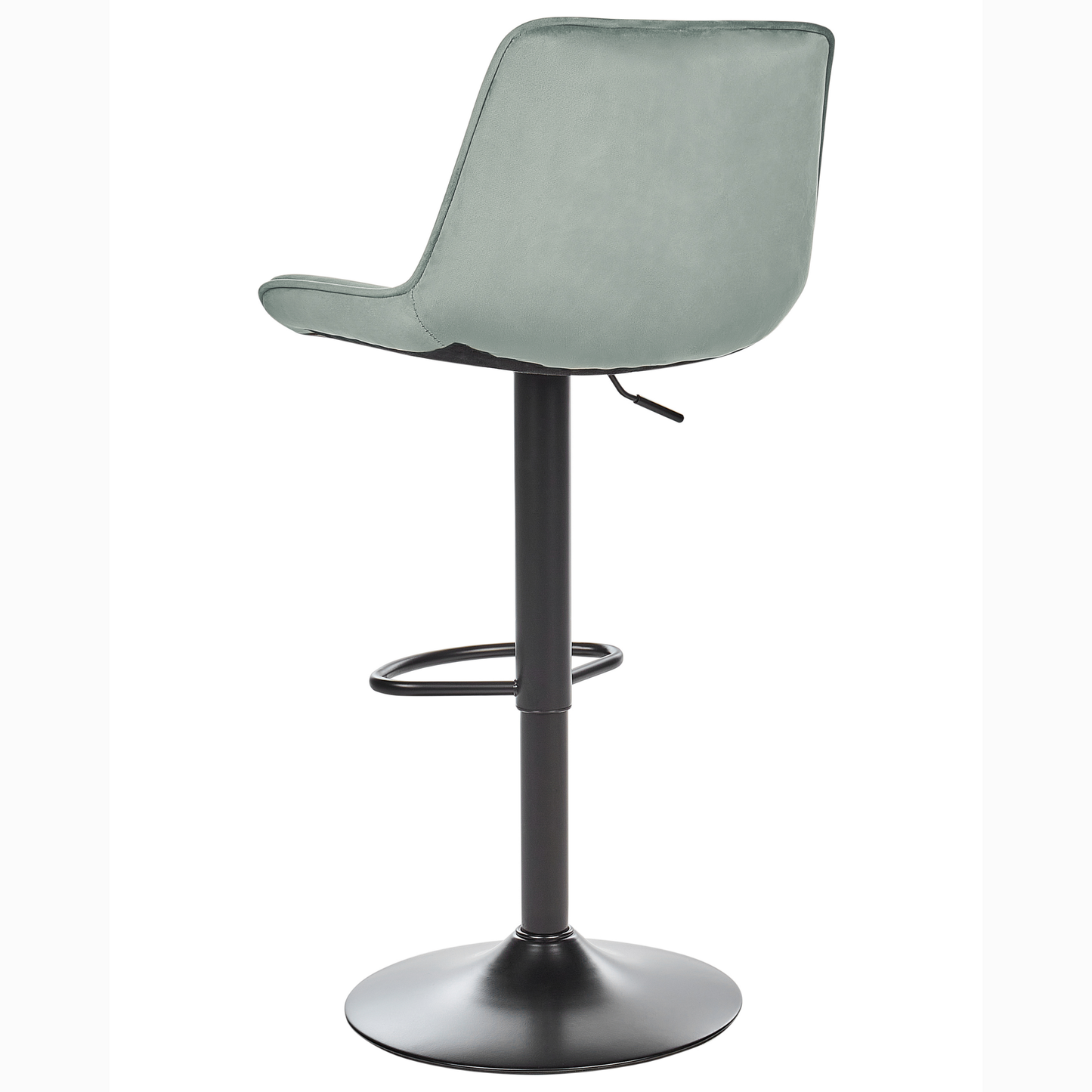 Mint Green Velvet Bar Stool Set 2 Height Adjustable Swivel