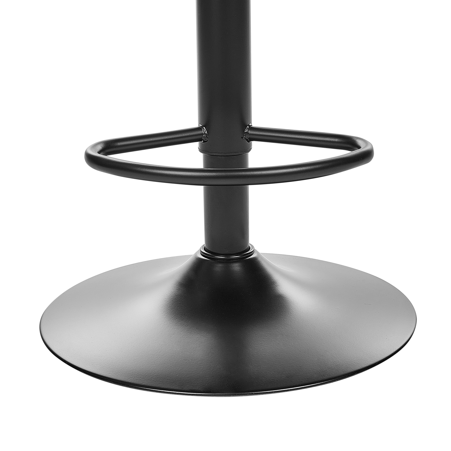 Brown Faux Leather Bar Stool Set Of 2 Height Adjustable Swivel With Footrest