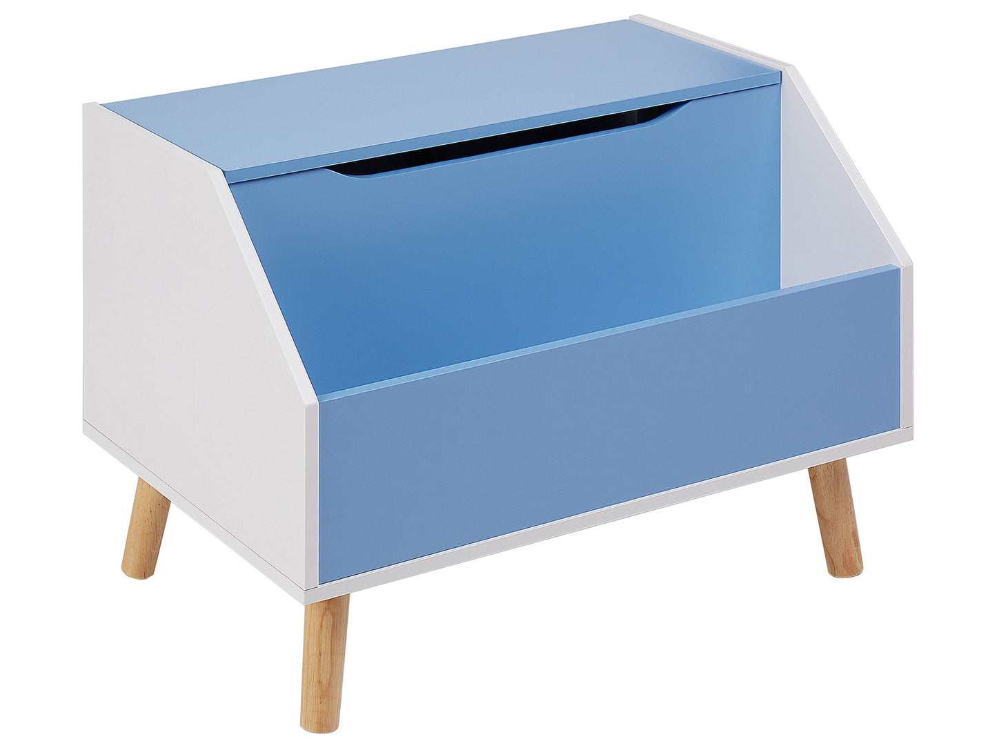 BrightNest Storage Cabinet Box Blue With Lid And Shelf For Kids Room