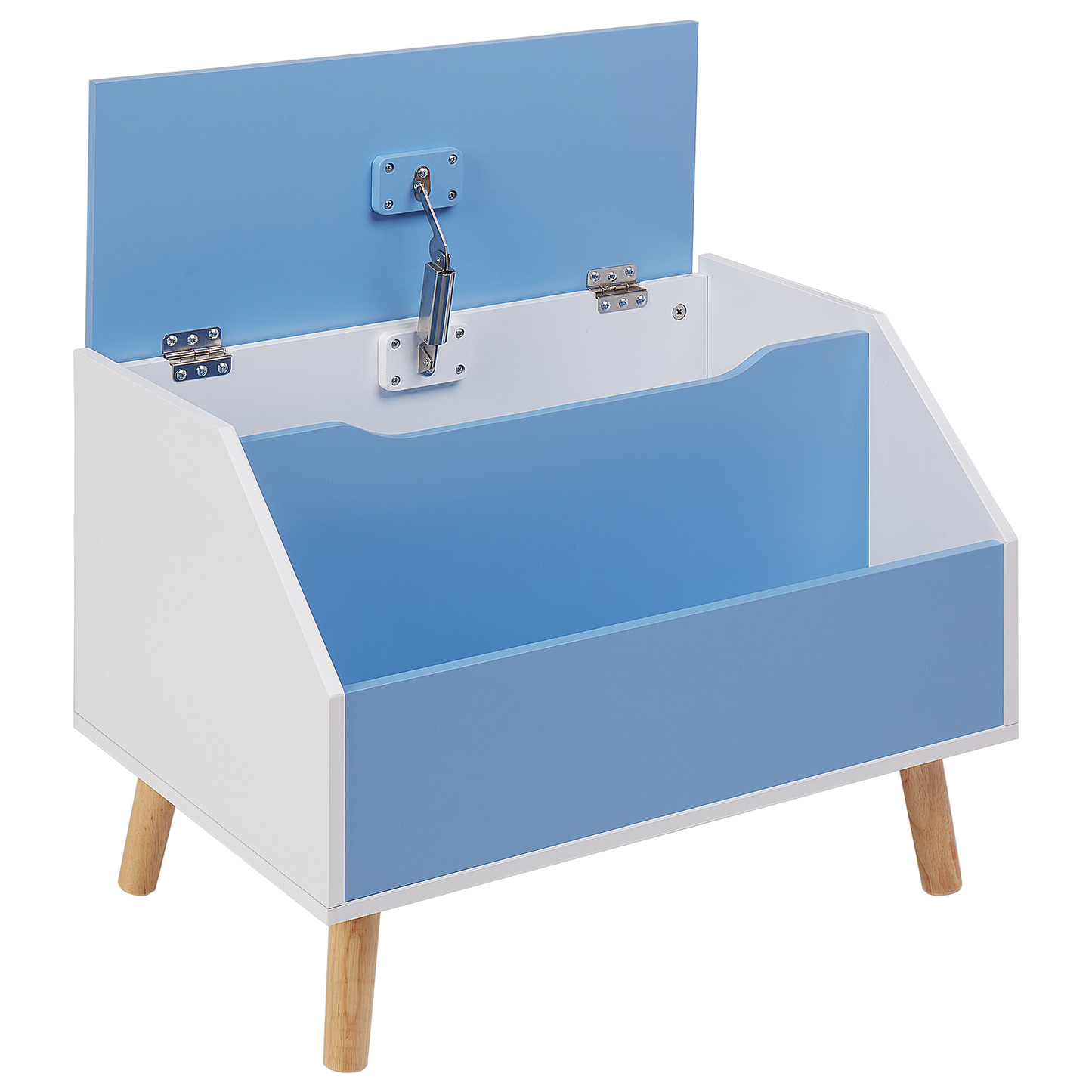 BrightNest Storage Cabinet Box Blue With Lid And Shelf For Kids Room