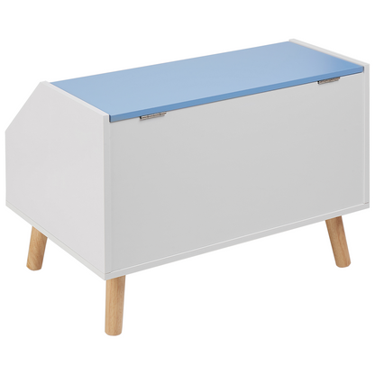 BrightNest Storage Cabinet Box Blue With Lid And Shelf For Kids Room