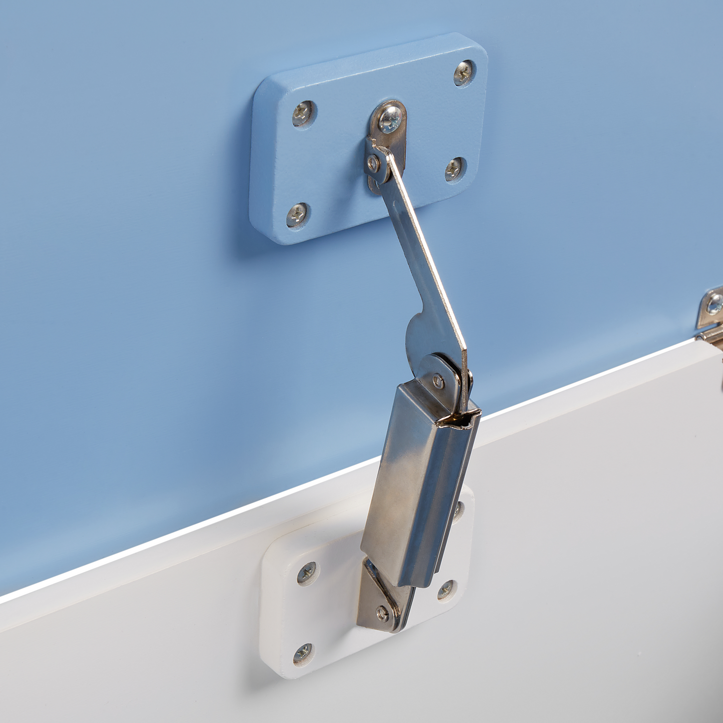 BrightNest Storage Cabinet Box Blue With Lid And Shelf For Kids Room