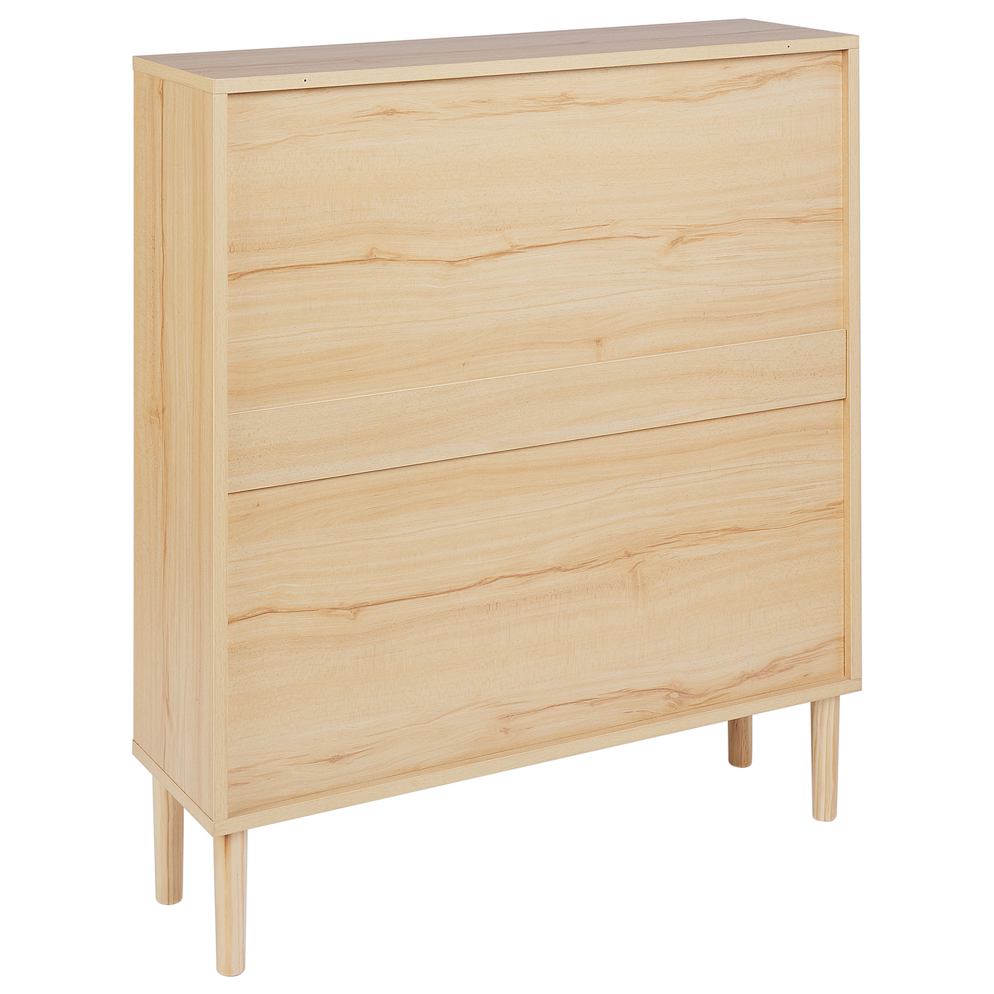 Shoe Storage Cabinet Light Brown 2 Compartments Hallway