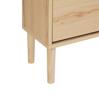 Shoe Storage Cabinet Light Brown 2 Compartments Hallway