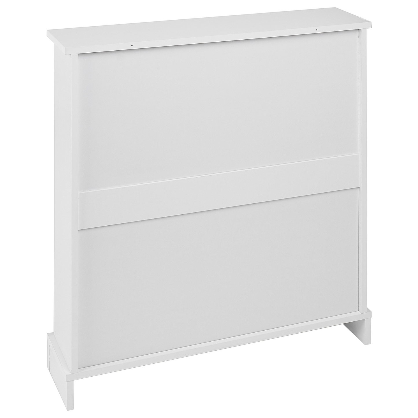 Modern White Shoe Storage Cabinet 2 Compartments Hallway