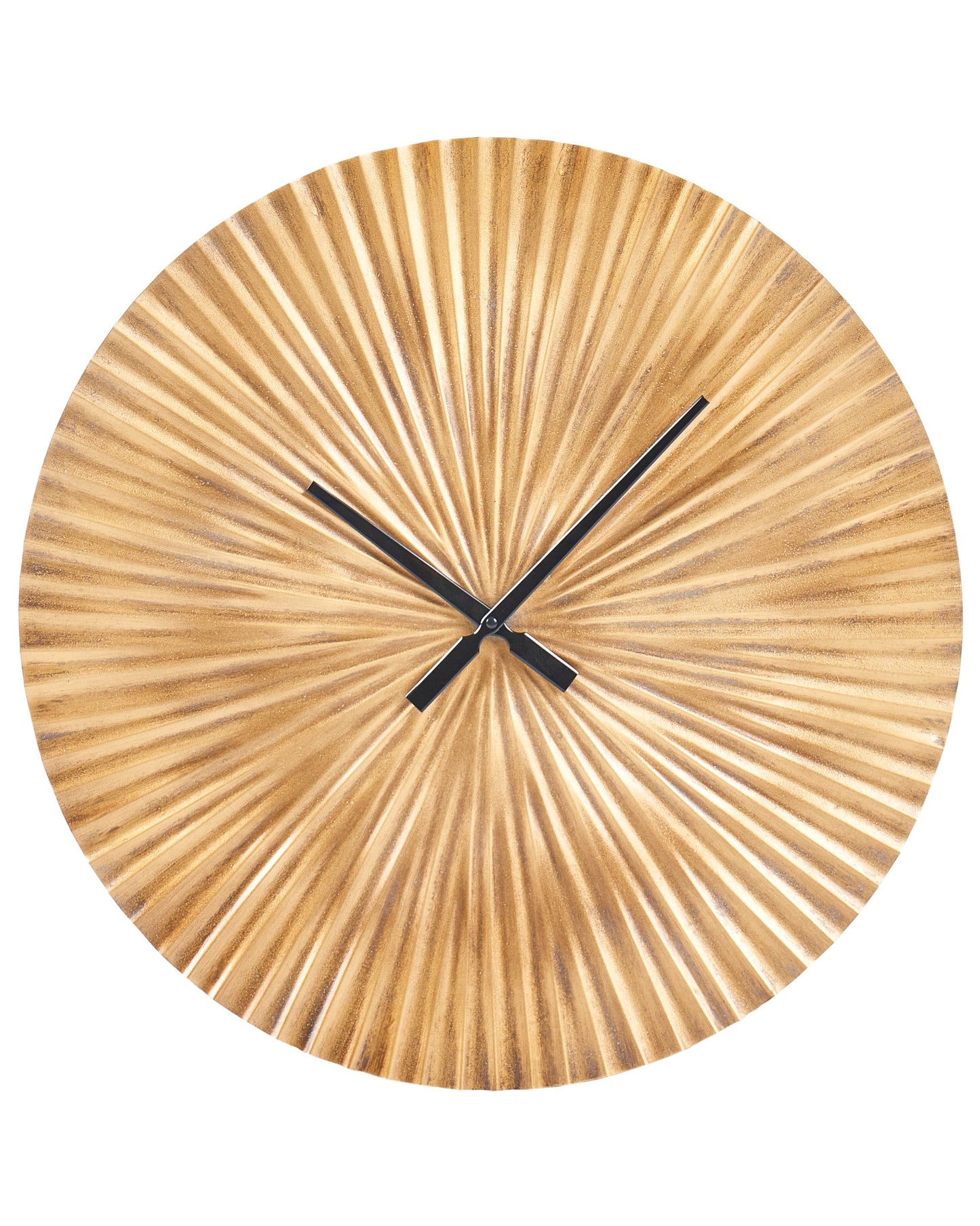 Brass Finish Aluminium Wall Clock 59cm Modern Living Room