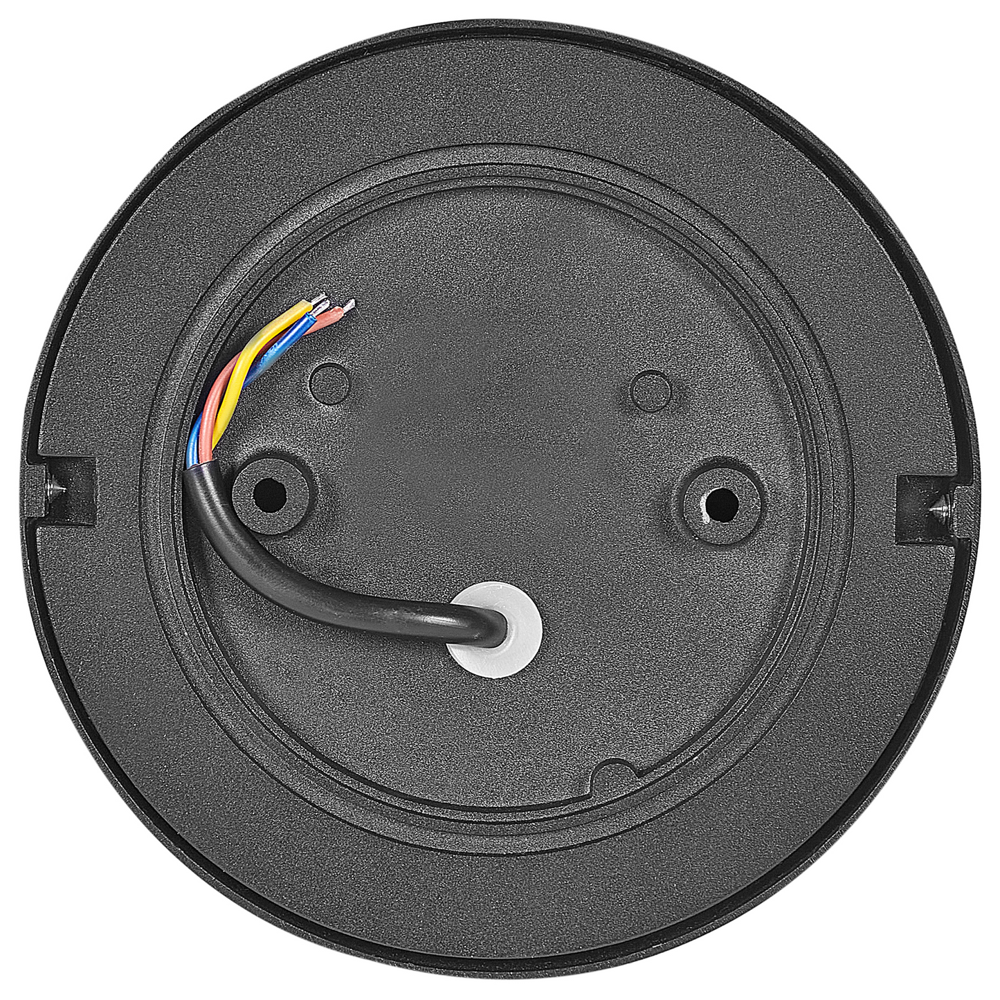 Outdoor Set Of 2 Wall LED Lamps Black Aluminium Glass Round 15cm Modern Garden Patio