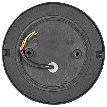 Outdoor Set Of 2 Wall LED Lamps Black Aluminium Glass Round 15cm Modern Garden Patio