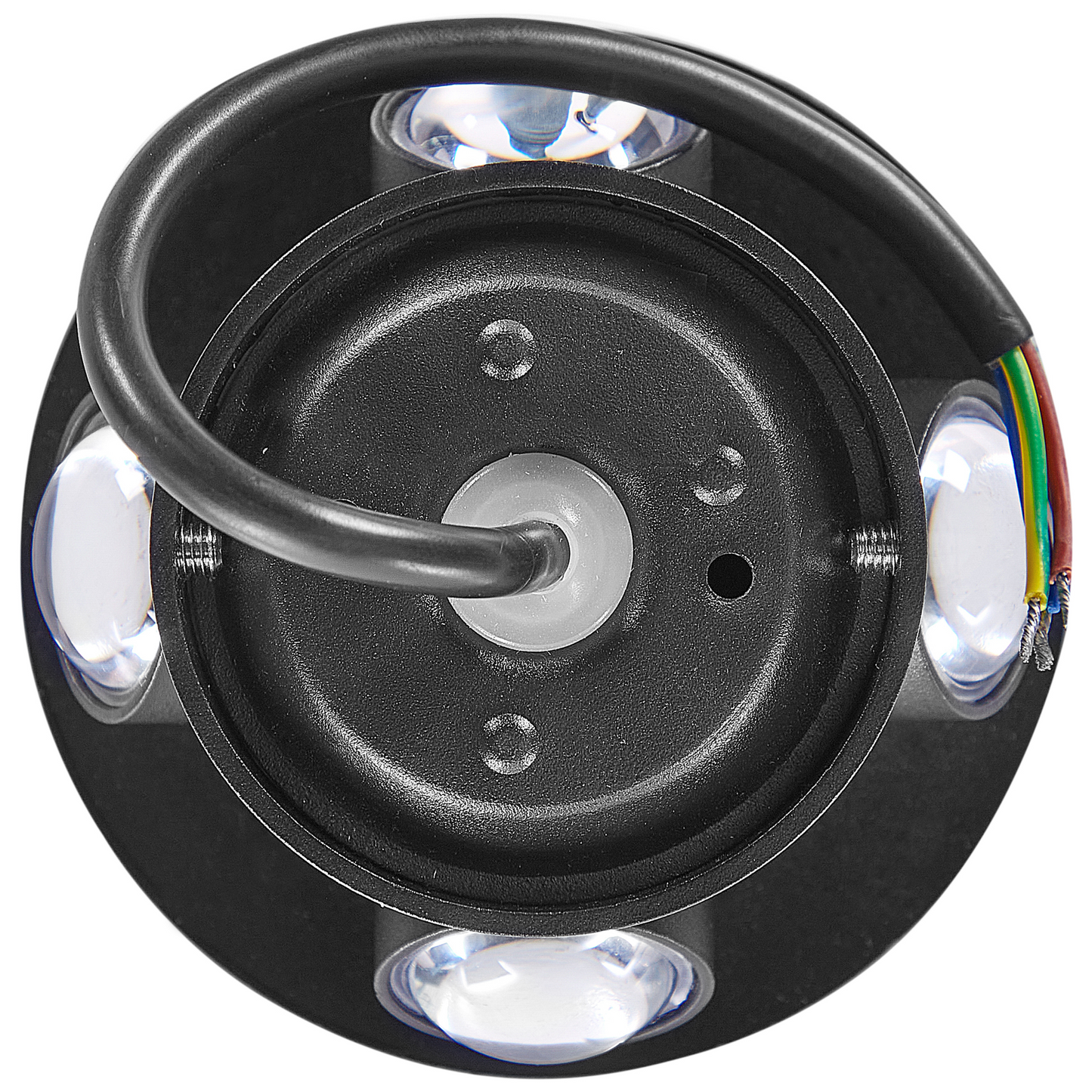 2 Pack Outdoor Wall LED Lamps Black Aluminium Glass 10cm