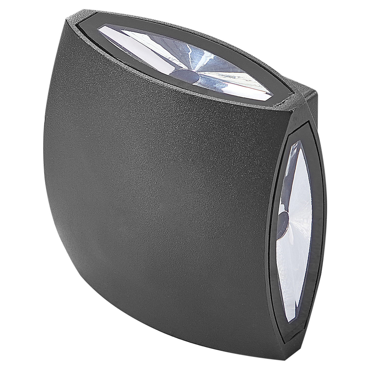 Outdoor Wall LED Lamps Set Of 2 Black Aluminium Glass 11cm