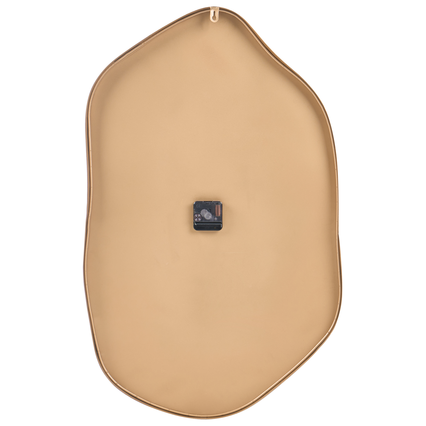 Brass Finish Wall Clock 78 x 50cm Irregular Shape Black Hands