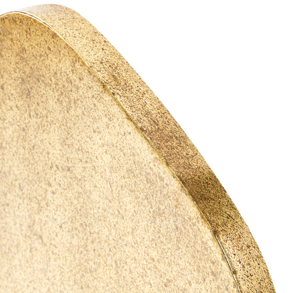 Brass Finish Wall Clock 78 x 50cm Irregular Shape Black Hands