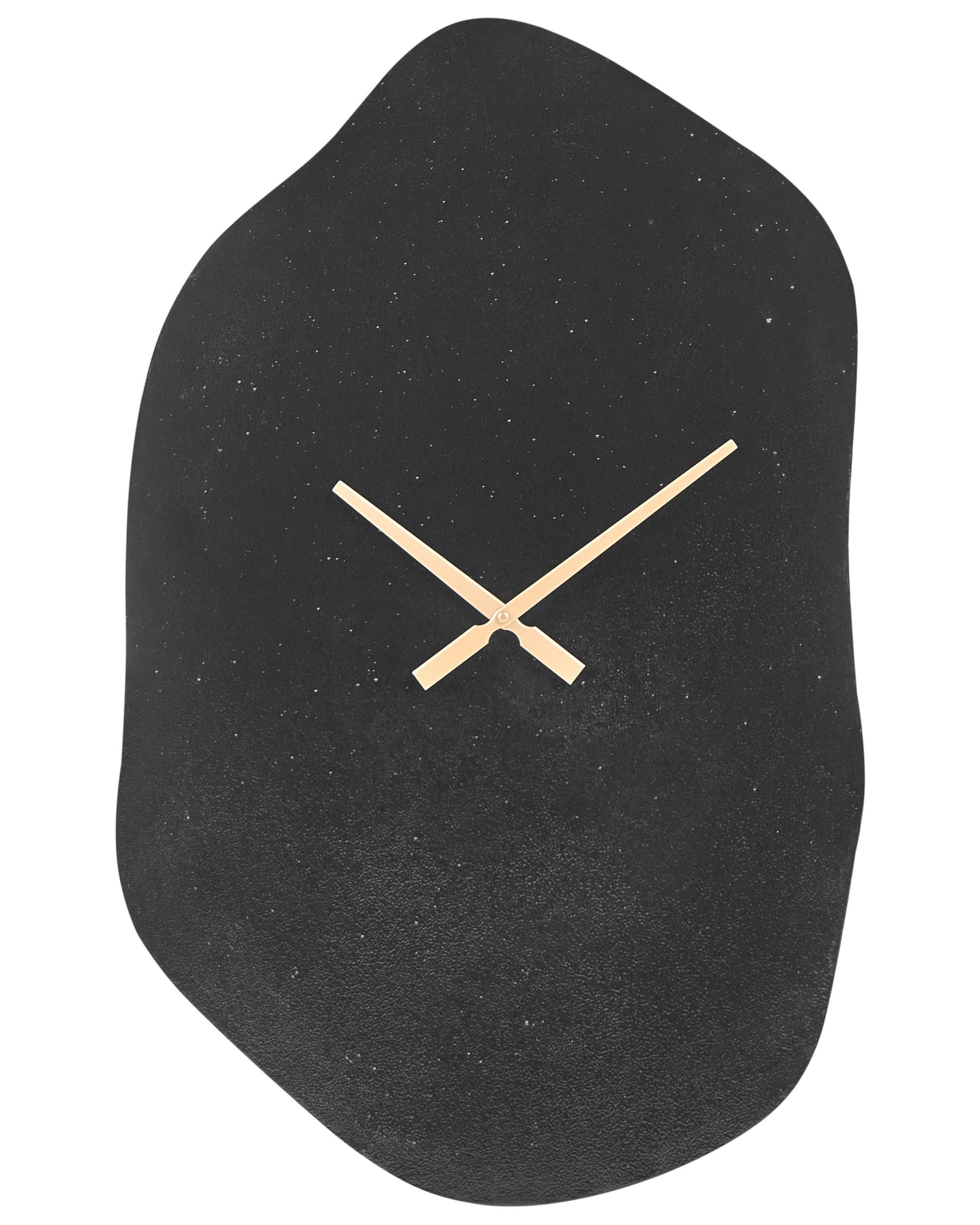 Wall Clock Black Aluminium 64 x 44cm Irregular Gold Hands