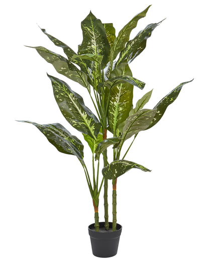 Artificial Potted Dieffenbachia Plant 110cm Green And Black