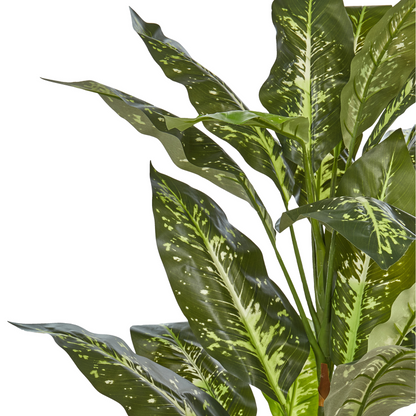 Artificial Potted Dieffenbachia Plant 110cm Green And Black