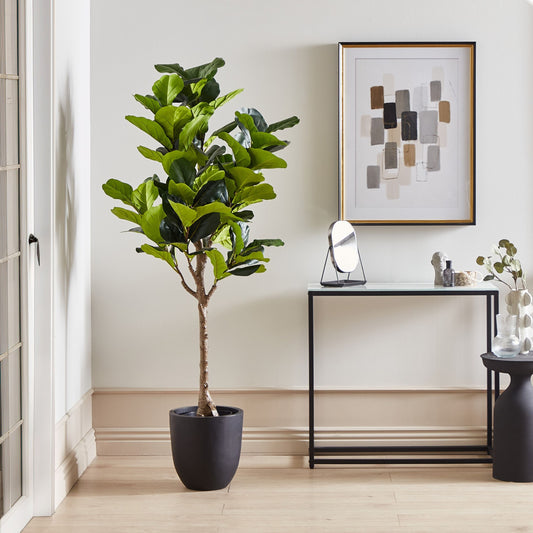 Living Artificial Fig Tree 162cm Green and Black