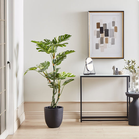 Decor Artificial Monstera Potted Plant 135cm Green Black