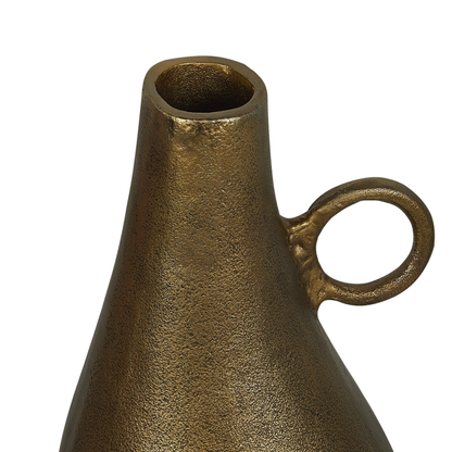 Lustre Home Brass Finish Aluminium Decorative Vase 46cm