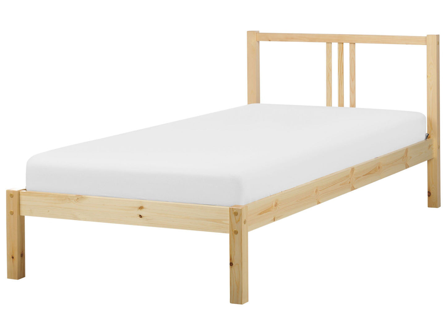 Everpine 3ft EU Single Bed Frame Light Pine With Slatted Base