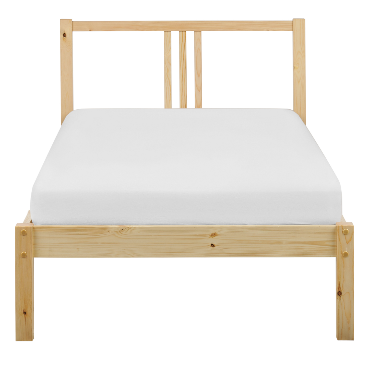 Everpine 3ft EU Single Bed Frame Light Pine With Slatted Base