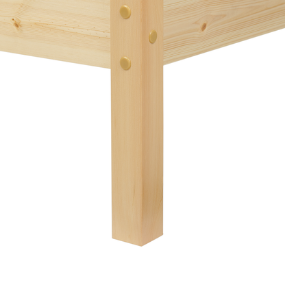 Light Pine Double Bed Frame 4ft6 Slatted Base Modern