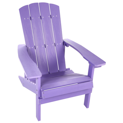 Outdoor Garden Chair Purple Weather Resistant Plastic Wood Modern Outdoor Living