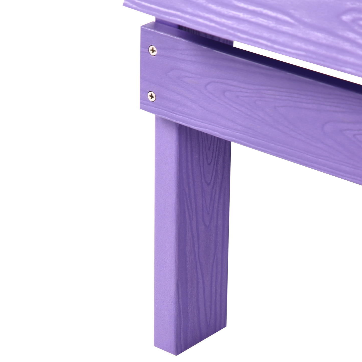 Outdoor Garden Chair Purple Weather Resistant Plastic Wood Modern Outdoor Living