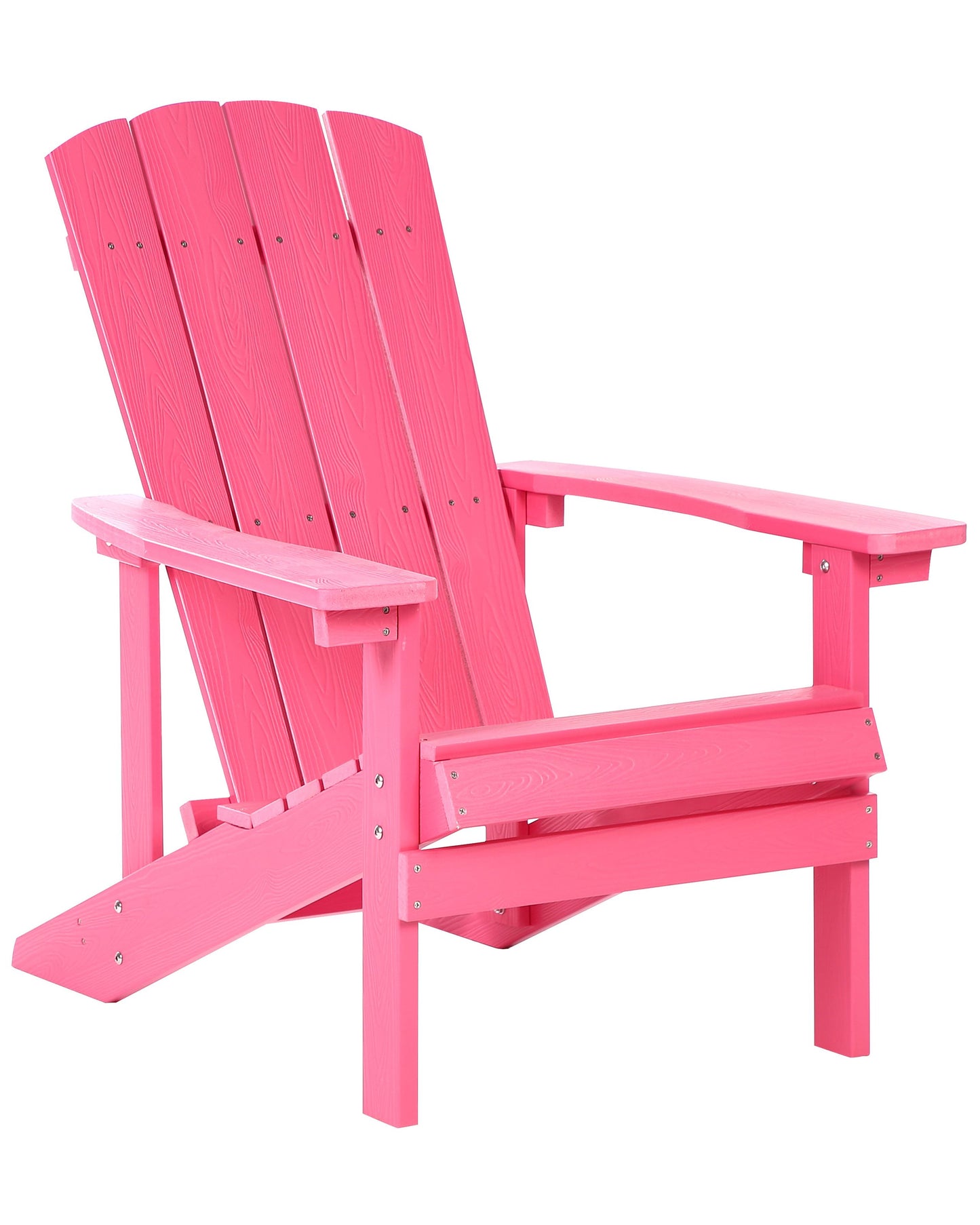 Garden Chair Pink Faux Wood Weather Resistant Modern