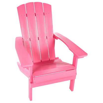 Garden Chair Pink Faux Wood Weather Resistant Modern