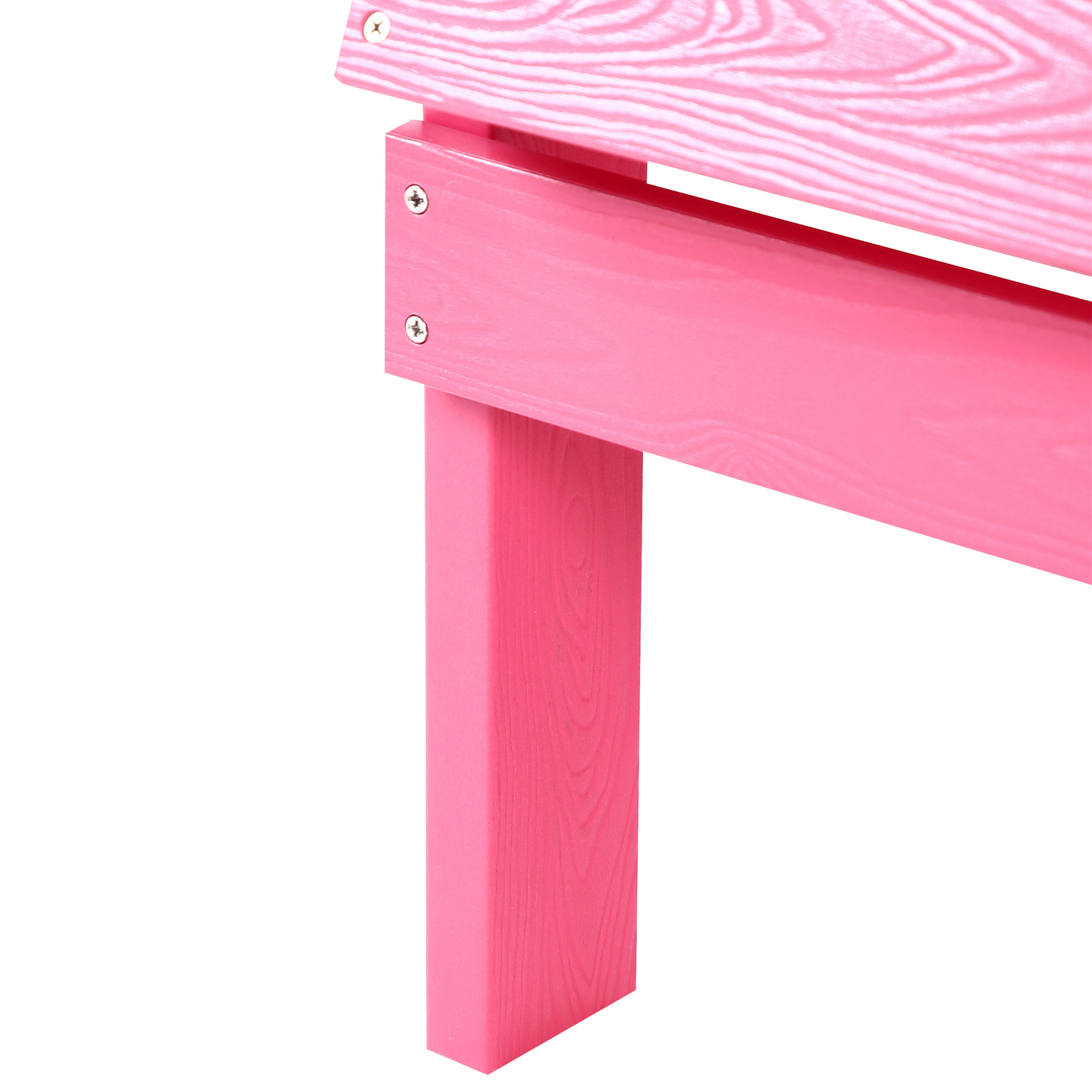 Garden Chair Pink Faux Wood Weather Resistant Modern