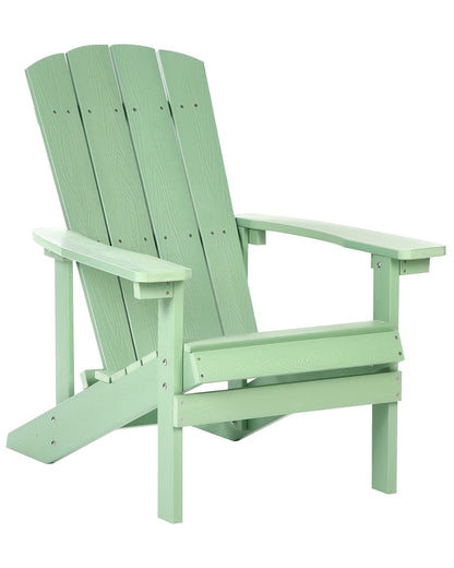 Garden Chair Light Green Weather Resistant Faux Wood Modern Outdoor Lounge