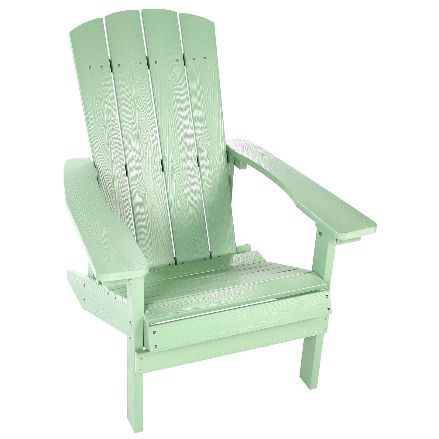 Garden Chair Light Green Weather Resistant Faux Wood Modern Outdoor Lounge