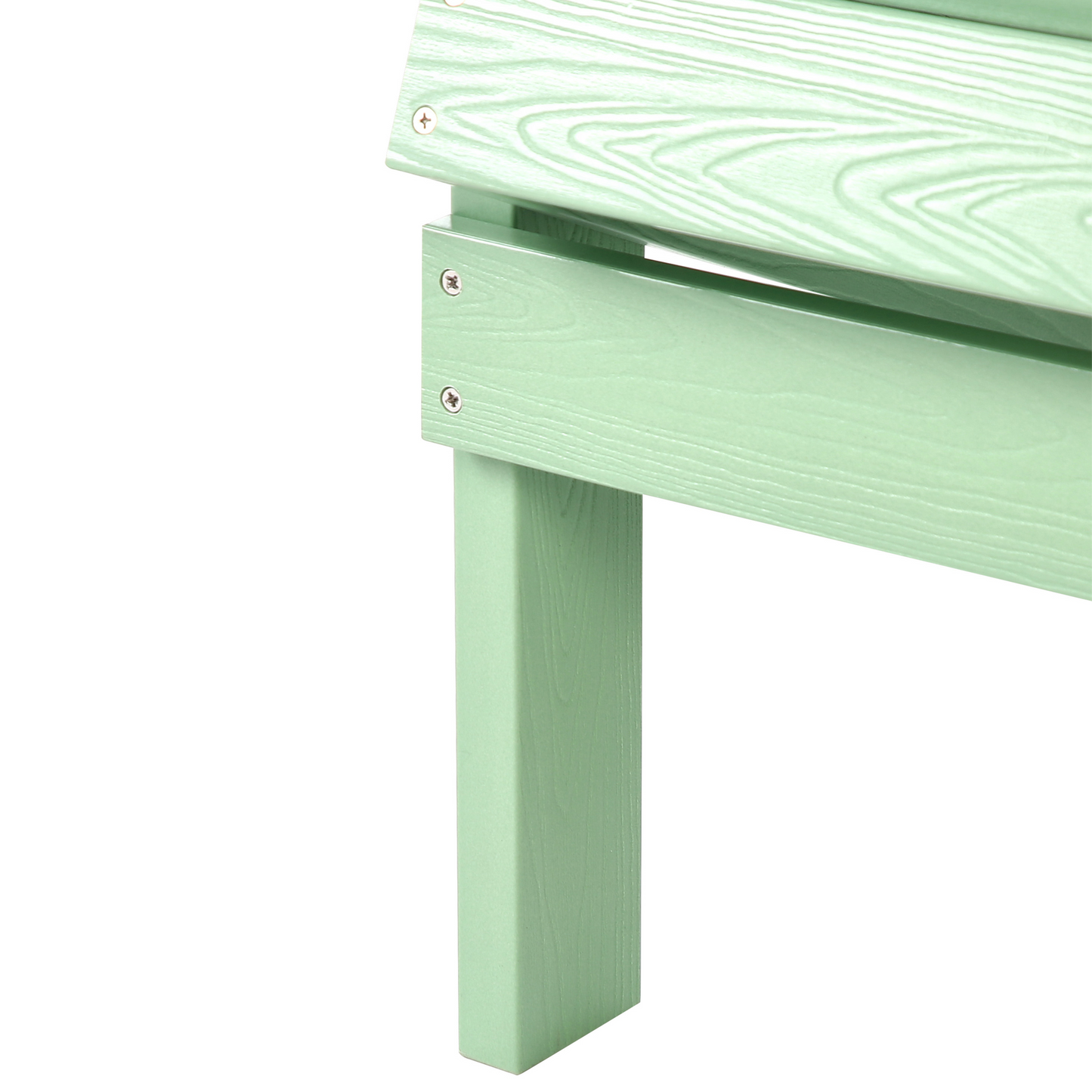 Garden Chair Light Green Weather Resistant Faux Wood Modern Outdoor Lounge