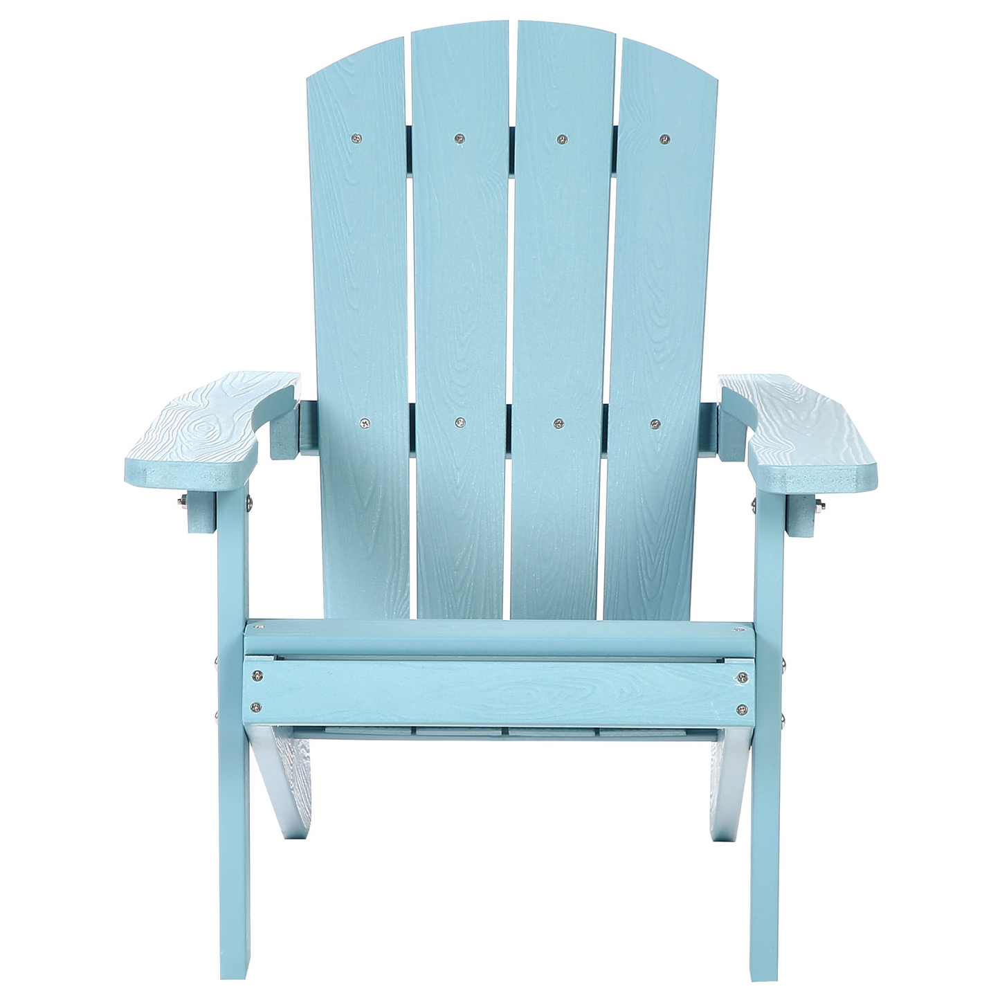 Kids Chair Light Blue Plastic Wood Weather Resistant Modern