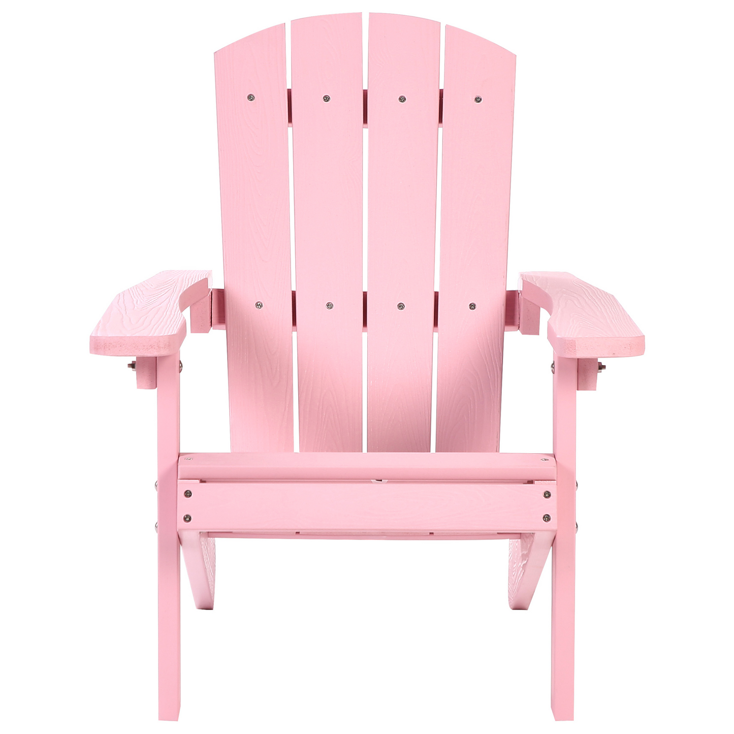 Garden Kids Chair Pink Weatherproof Plastic Wood Modern