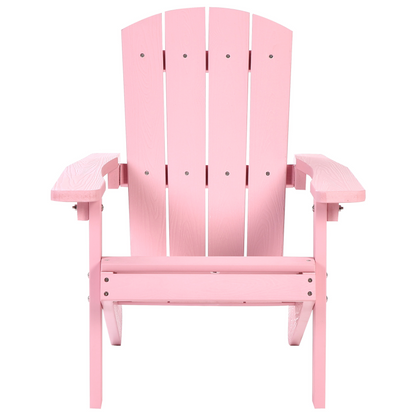 Garden Kids Chair Pink Weatherproof Plastic Wood Modern