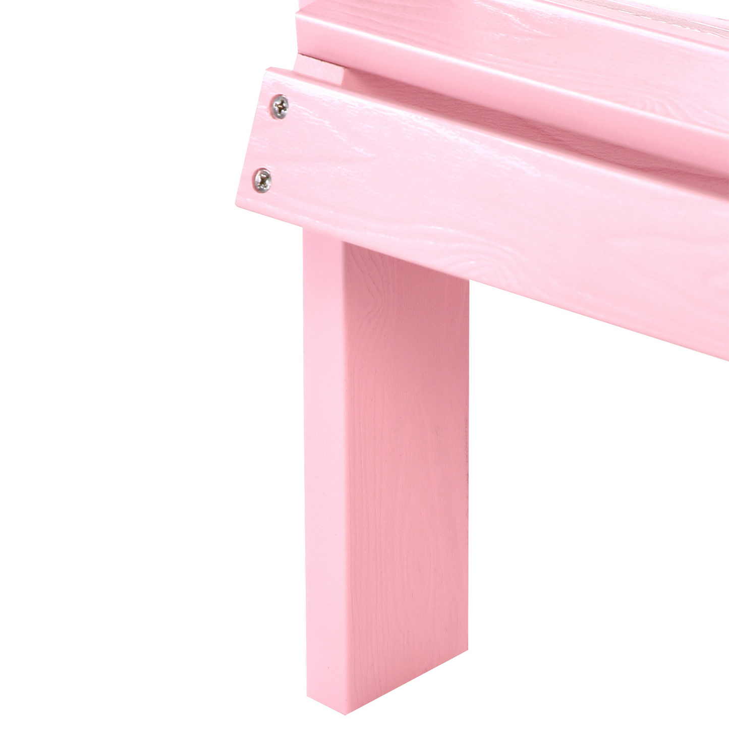 Garden Kids Chair Pink Weatherproof Plastic Wood Modern