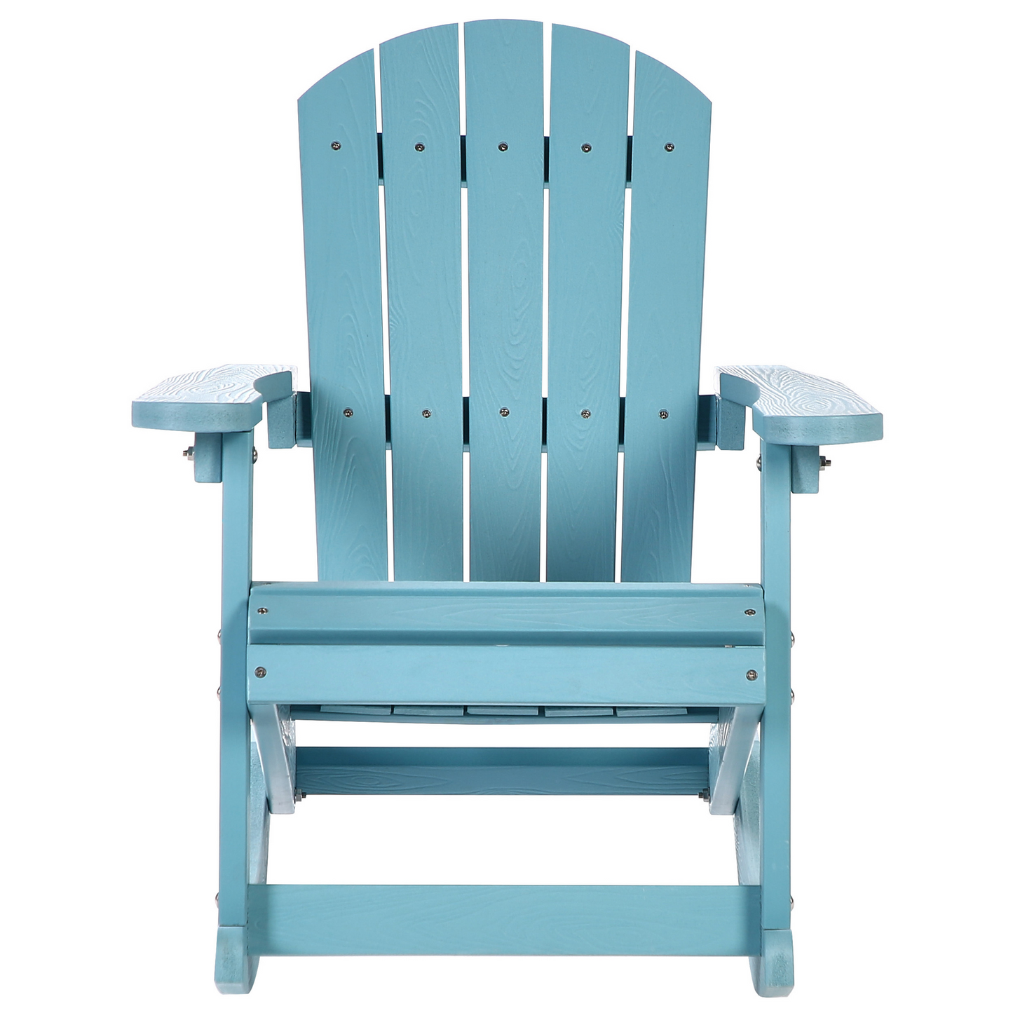 Garden Kids Kid Sized Rocking Chair Light Blue Weather Resistant Outdoor Modern Style