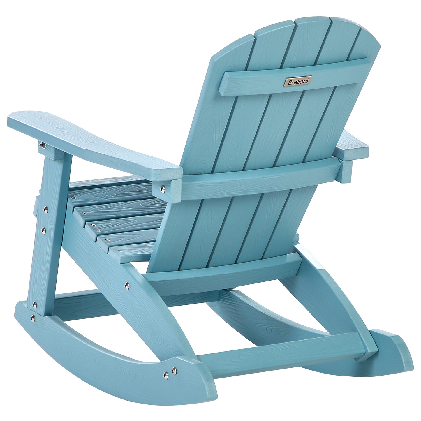 Garden Kids Kid Sized Rocking Chair Light Blue Weather Resistant Outdoor Modern Style