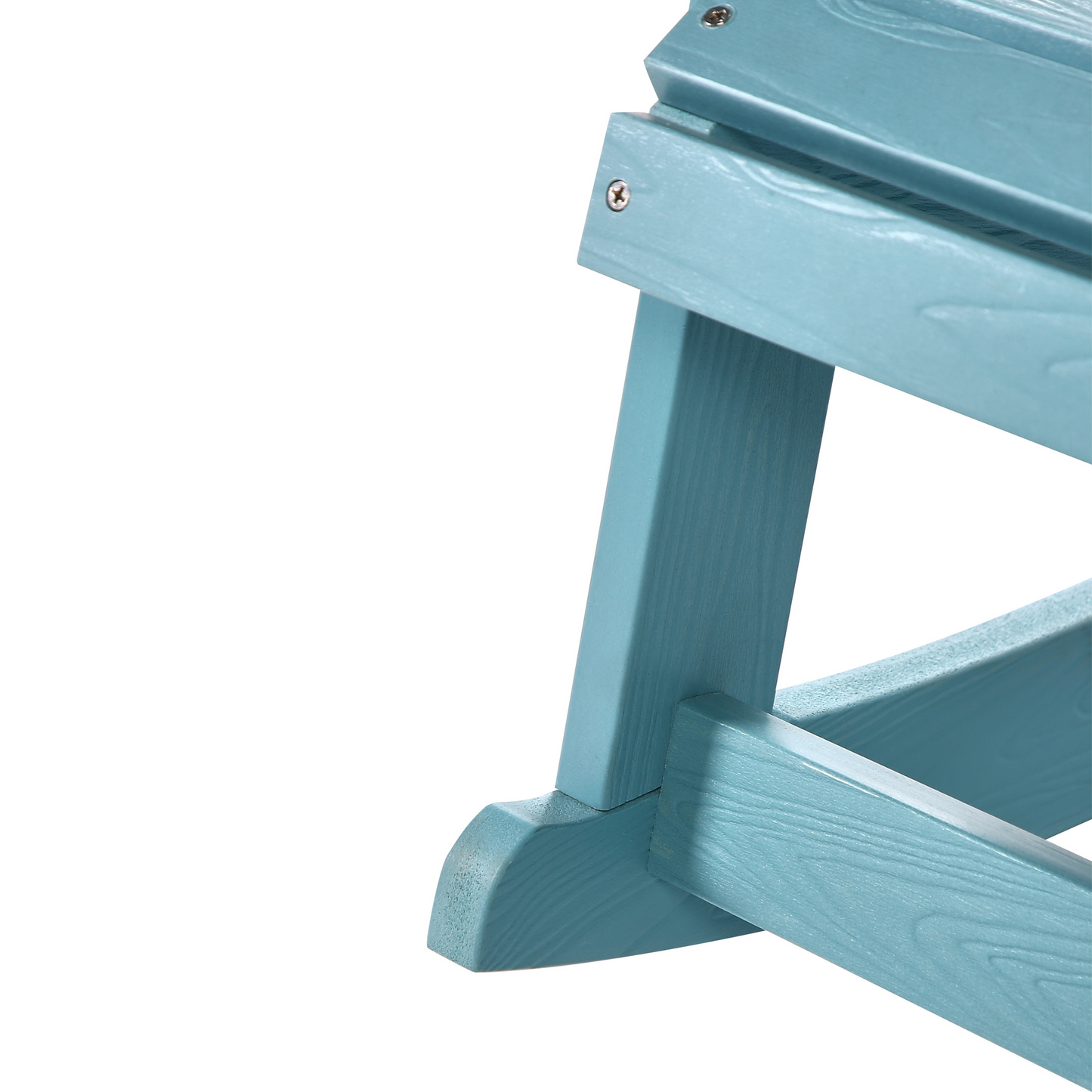 Garden Kids Kid Sized Rocking Chair Light Blue Weather Resistant Outdoor Modern Style