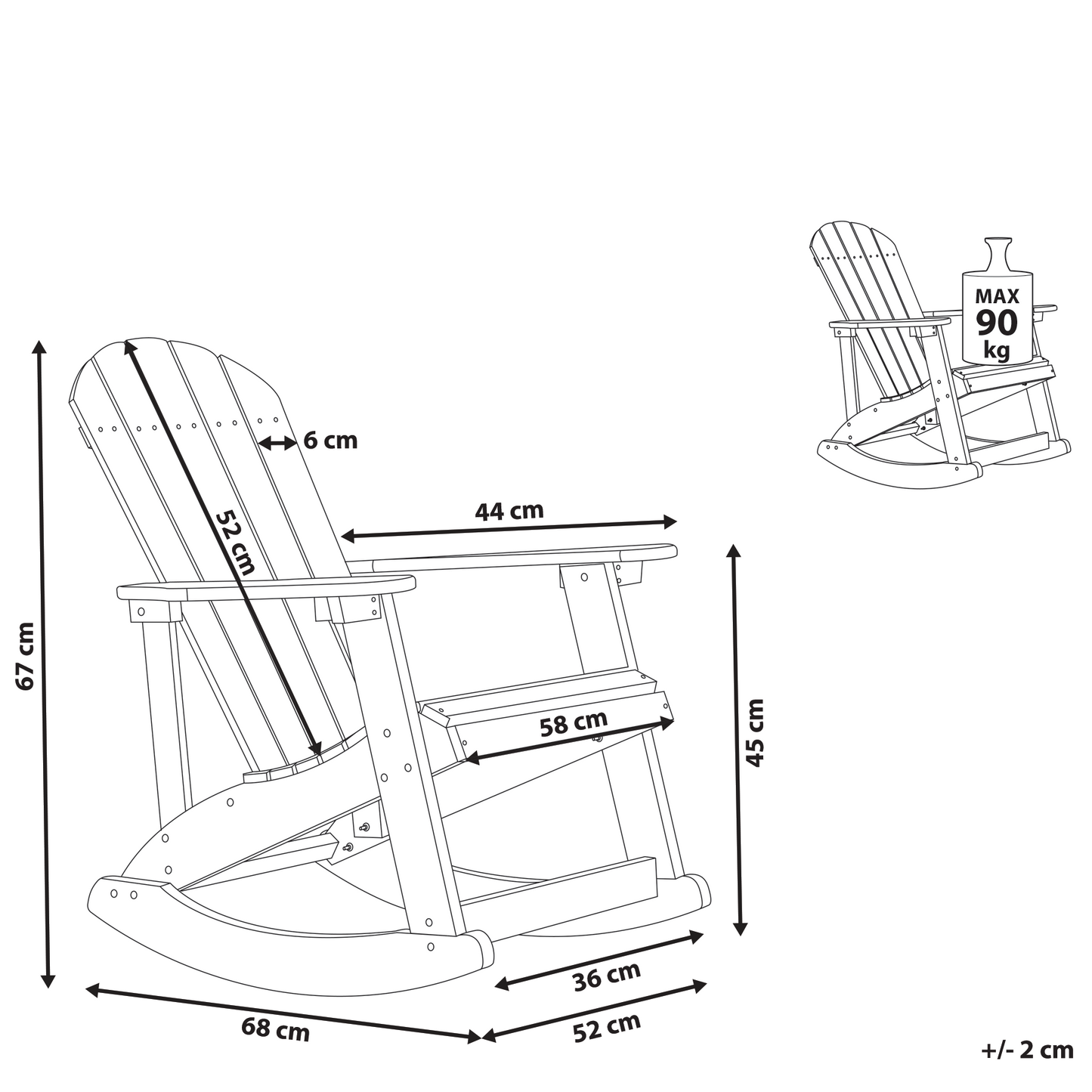 Garden Kids Kid Sized Rocking Chair Light Blue Weather Resistant Outdoor Modern Style