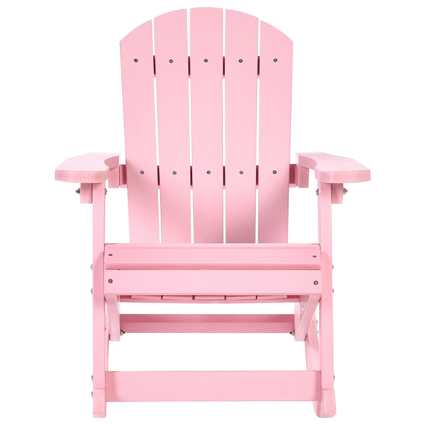 Kids Rocking Chair Pink Weather Resistant Outdoor Modern Style For Patio And Garden