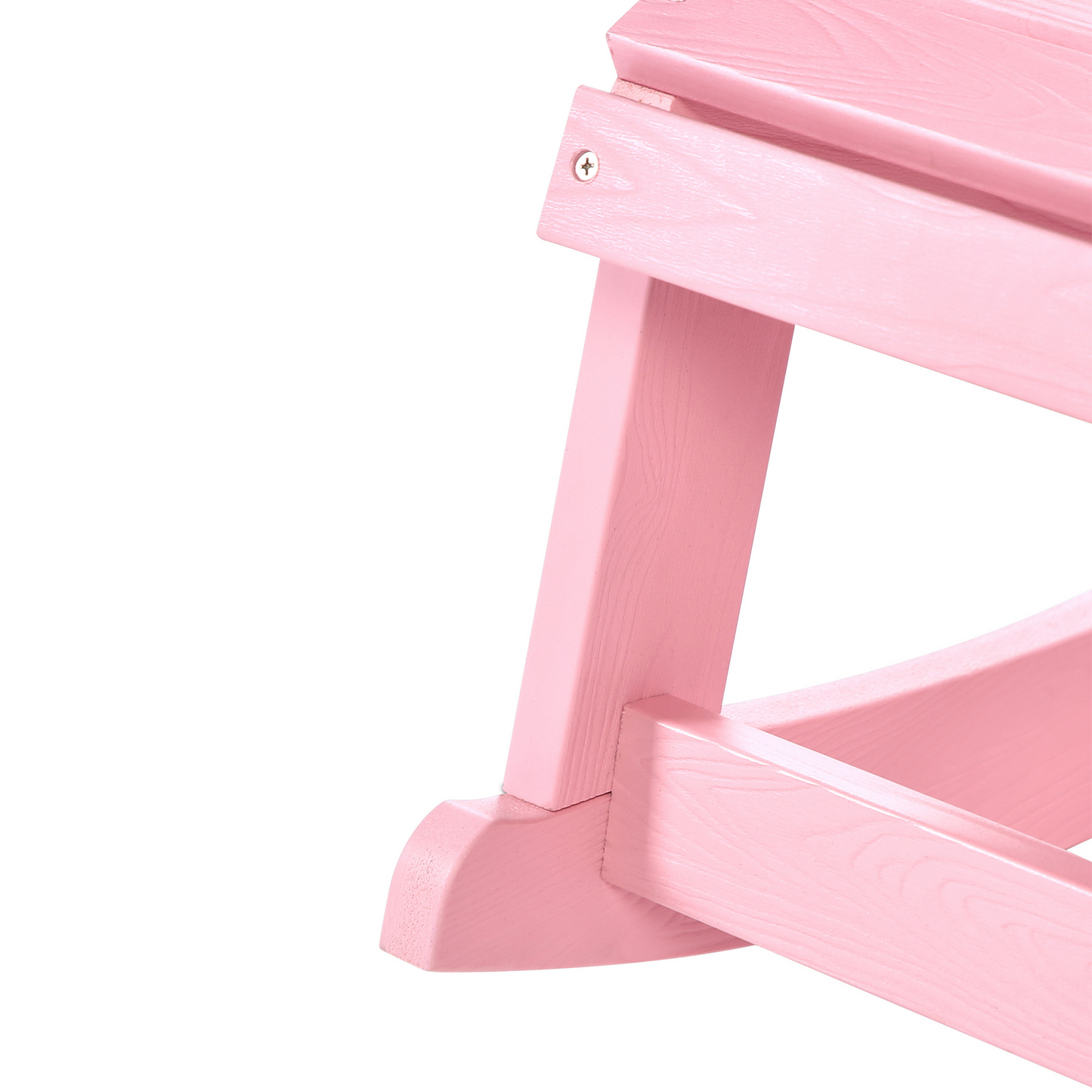 Kids Rocking Chair Pink Weather Resistant Outdoor Modern Style For Patio And Garden