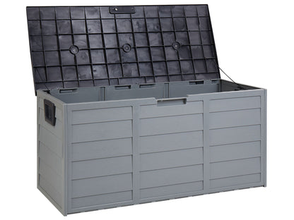 Outdoor Storage Box Grey Plastic 112 x 50cm With Handles
