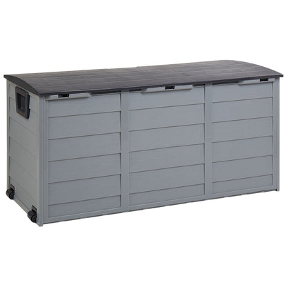 Outdoor Storage Box Grey Plastic 112 x 50cm With Handles